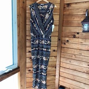 Jumpsuit with plunge neckline